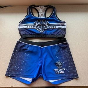 Rebel Cheer Athletics Twenty Years Bra and Shorts